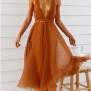 Burnt orange dress